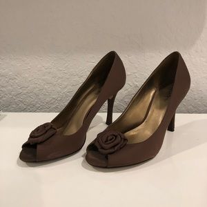 Charles by Charles David, Brown satin peep toe